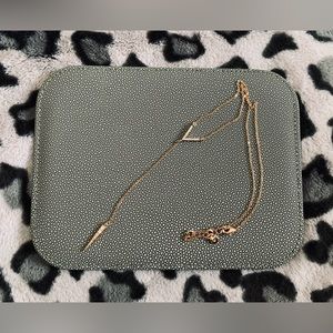 Pavé Chevron + Spike Y-Necklace